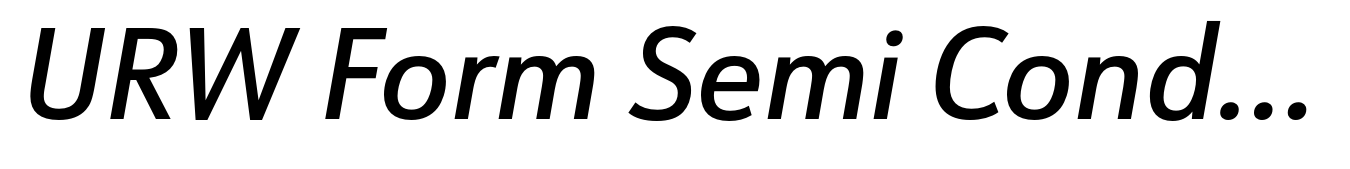 URW Form Semi Condensed Medium Italic